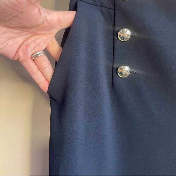 H&M Navy Sailor Flare Pants Size 14 - Picture 3 of 7